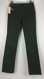 NEW Diesel Industry Bebel Womens 28 Tall Pants Green 27x34 Made in Italy SAMPLE - Picture 1 of 11