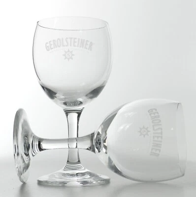 2 x Gerolsteiner Mineralwasser Glas Sternkelch Dinnerglas Tafelgläser 1175