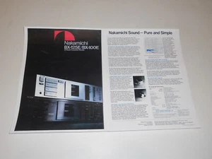 Folleto de casete Nakamichi BX-125/BX-100 '82, 2 páginas, especificaciones, artículos, información - Imagen 1 de 1
