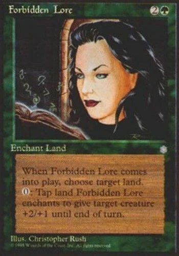 Forbidden Lore ~ Heavily Played Ice Age MTG Magic UltimateMTG Green Card - Image 1 of 1