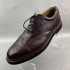 Rockport Oxford Brown Leather Wingtip Brogue Round Toe Lace Up Shoes Size 11 - Picture 1 of 12