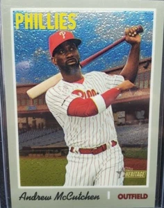 Topps Heritage High Number Chrome THC-702 2019 Andrew McCutchen 795/999 Phillies - Imagen 1 de 1