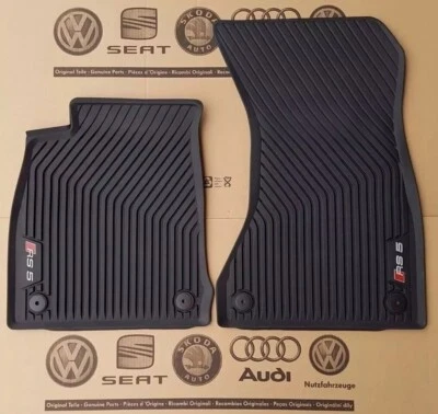 Original Audi A5 F5 8W RS5 Sportback Rubber All-Weather Floor Mats Carpets Front Foto 1 de 4