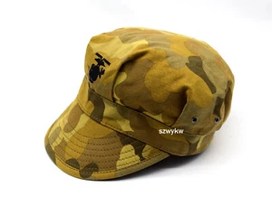 Replica US USMC CAMOUFLAGE MARINE CORPS CAP HAT reenactments war -B Size 61cm - Picture 1 of 10