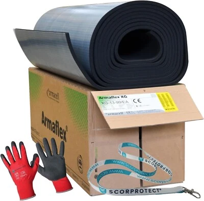 Armaflex Armacell original XG Kautschuk Platte selbstklebend + Handschuhe & Band - Bild 1 von 4