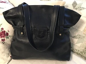 CELINE Paris Vintage schwarze Leder große Tragetasche Geldbörse Tasche - SEHR SCHÖN - Bild 1 von 12