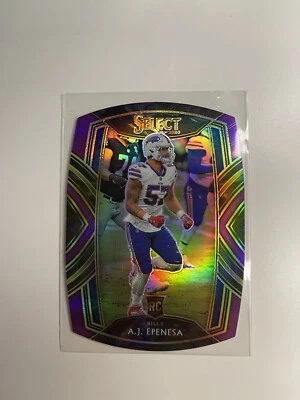 2020 Panini Select - Club Level Purple Prizm Die-Cut #295 A.J. Epenesa (RC) - Image 1 of 2
