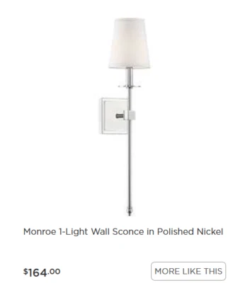 NEW Savoy House 9-7144-1-109, Monroe 1 Light 7 " Wall Sconce in Polished Nickel - Image 1 of 3