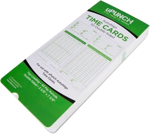 HN3000 Time Cards Monthly 6 Punch Double Sided for uPunch Clock 100PCS - Picture 1 of 12
