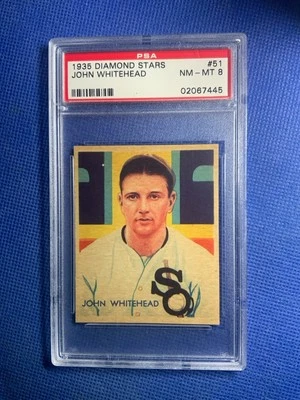 BB - 1935 Diamond Stars - #51 - John Whitehead - PSA 8 - NM-MT - Image 1 of 2