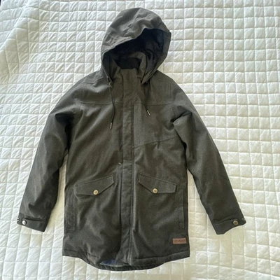 Куртка мужская Sherpa Adventure Gear небольшая темно-зеленая с капюшоном на молнии тяжелая - Изображение 1 из 4