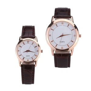 2 Pcs Paar Quartz Uhr Liebhaber Einfache Uhren Männer Und Frauen - Picture 1 of 15