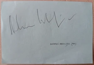 ORIGINAL KLASSIK AUTOGRAMM ANDREAS HAEFLIGER Pianist - Bild 1 von 1