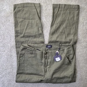NYDJ Chino Pants Womens 6 Linen Blend Marilyn Ankle Trouser Relaxed Beachy Coast - Picture 1 of 15