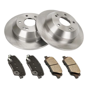 Rear Disc Brake Rotors Ceramic Brake Pads Fits 2015-2016 Hyundai Santa Fe Sport - Foto 1 di 17