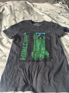 Boys M&S Minecraft Sequin T-shirt Uk 13-14yr Old - Picture 1 of 2