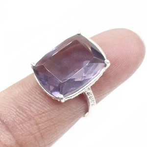 Diseñador Joyería Piedras Preciosas Amatista Azul Hechas a Mano Joyería ¡¡Estilo!! Anillo 7" J599 - Imagen 1 de 5