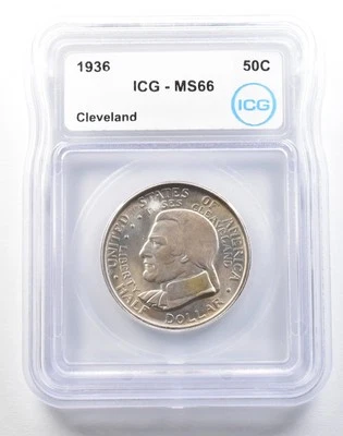 1936 Cleveland Commemorative Half Dollar MS66 ICG *0140 - Image 1 of 3