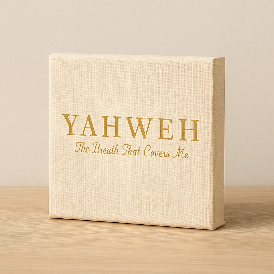 Yahweh Canvas Art — “The Breath That Covers Me” | 6×6 Faith Wall Decor  - Image 1 of 1