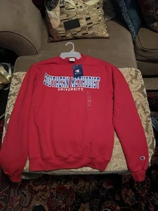 Champion SMU Mustangs Sweatshirt mit Rundhalsausschnitt Erwachsene Small neu mit Etikett - Bild 1 von 7