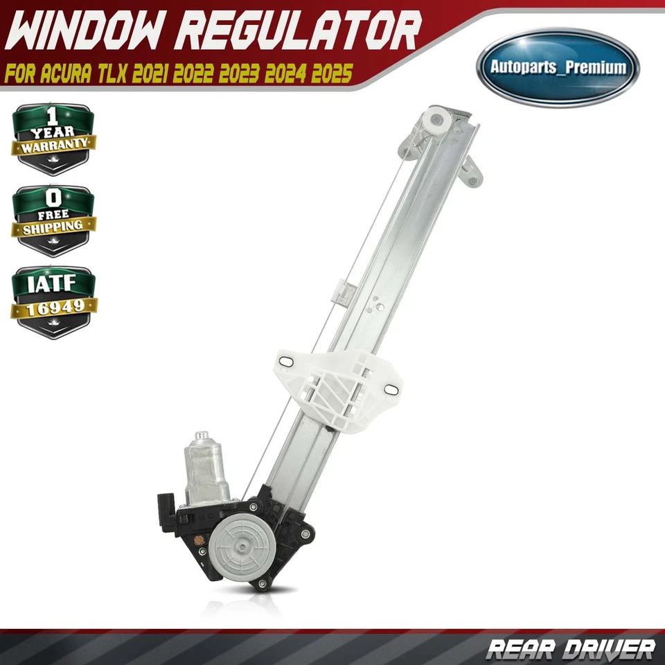 Regulador de ventana eléctrica lateral izquierdo trasero con conjunto de motor para Acura TLX 2021-2025 Foto 1 de 4