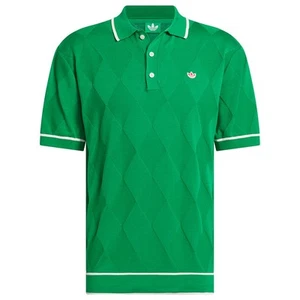Men's adidas Originals Argyle Knit Polo - Picture 1 of 25