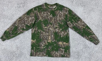 Camiseta vintage de roble musgo camuflada manga larga bolsillo mediana Foto 1 de 4