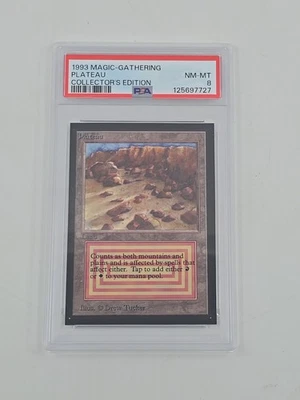 Magic: The Gathering MTG Plateau Collectors' Edition Graded PSA 8 - Image 1 of 2