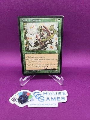 MTG Wall Of Blossoms Signed Heather Hudson #A Stronghold Signature *CCGHouse* - Image 1 of 4