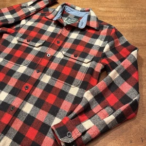 Vintage Woolrich Wool Button Shirt Jacket Plaid Red Black Washable Men’s Small P - Bild 1 von 24