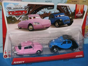 DISNEY THE WORLD OF CARS NANCY & JOHN PARIS TOUR 2 PACK ***BRAND NEW & VHTF*** - Picture 1 of 6