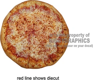 CALCOMANÍA DE VINILO 12" X 12" QUESO PIZZA ¡DISEÑO COMPLETAMENTE NUEVO! GRÁFICO A TODO COLOR - Imagen 1 de 1