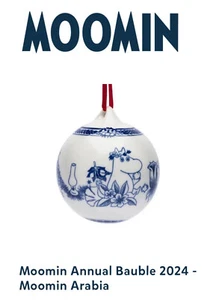 Bola de Navidad anual Moomin Arabia 2024 77 mm/3,03 pulgadas nueva en caja de regalo - Imagen 1 de 11