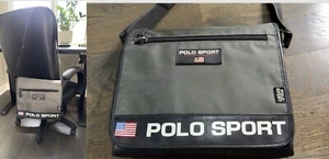 Vintage Ralph Lauren Polo Sport Umhängetasche grau Messenger 90er - Bild 1 von 6