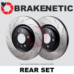 REAR SET BRAKENETIC Premium RS Slotted Brake Disc Rotors 7LUG BNP65133.RS - Picture 1 of 1