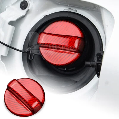 Fuel Gas Tank Filler Cap Red Carbon Fiber For Toyota Camry GR86 Yaris 2000-2023 - Image 1 of 4