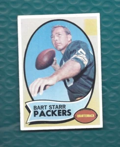 Tarjeta de fútbol americano 1970 Topps #30 Bart Starr Green Bay Packers EX descolorida - Imagen 1 de 2