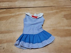 Vintage 1990 Arco/Mattel  Blue Striped Sailor Dress  #737 Fast Shipping - Imagen 1 de 6