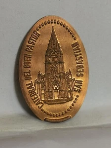 PIECE ECRASEE CATEDRAL DEL BUEN PASTOR SAN SEBASTIEN / ESPAGNE / PENNY PRESSED - Imagen 1 de 3