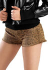 Leopard Print Denim Shorts Adult