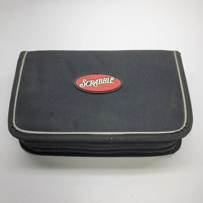 Travel Scrabble Hasboro Folio Edition Soft Zipper Case Complete 2001  - Image 1 of 4