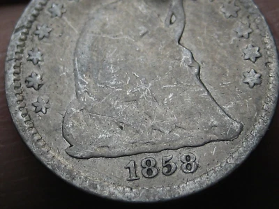 1858 P Seated Liberty Half Dime- Philadelphia, Good Details - Image 1 of 4