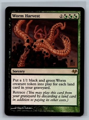 Magic The Gathering Eventide Worm Harvest #131/180 MTG TCG CCG - Image 1 of 2