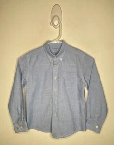 George Oxford Button Up Shirt Boys Small 6-7 Blue Long Sleeve School Uniform - Picture 1 of 4