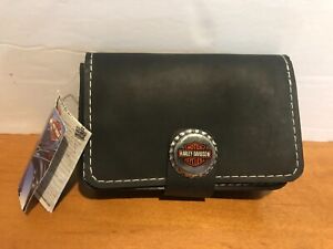 Harley Davidson Recycled Rubber Bi-fold Wallet with Tags Licensed Purse