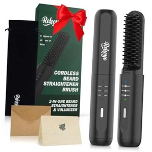 Beard Straightener for Men, Portable Cordless Hair Straightener, Anti Black - Picture 1 of 7