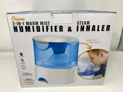 Crane 2 in 1 Personal Steam Inhaler & Warm Mist Humidifier, 0.5 Gallon, Filter - Image 1 of 4