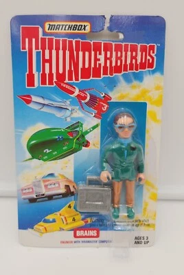 1993 Matchbox Thunderbirds Brains Engineer Action Figure w/ Computer NIP - Image 1 of 2