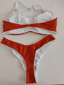 Bikini Orange with Cream Lining on the Outer Edges, Small - Picture 1 of 3
