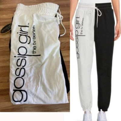 Gossip The TV SERIES Girl Women's SIZE L 12-14 Jogger Lounge Pants White/ Black - Image 1 of 4